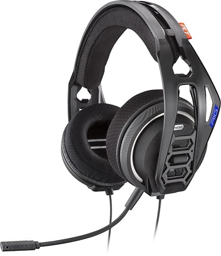 Plantronics - RIG 400HS Wired Stereo Gaming Headset for Sony PlayStation 4 - Black - Larger Front