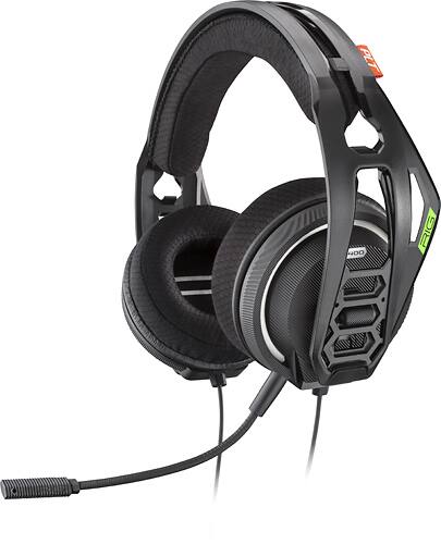 Plantronics - RIG 400HX Wired Stereo Gaming Headset for Xbox One - Black - Larger Front