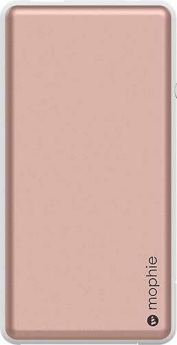 mophie - Powerstation Plus 4,000 mAh Portable Charger for Most USB-Enabled Devices - Rose gold - Larger Front