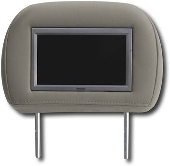 Front Standard. Epik - Headrest DVD System for 1995-99 GM Full-Size Trucks & Suburban/Tahoes - Tan Cloth.
