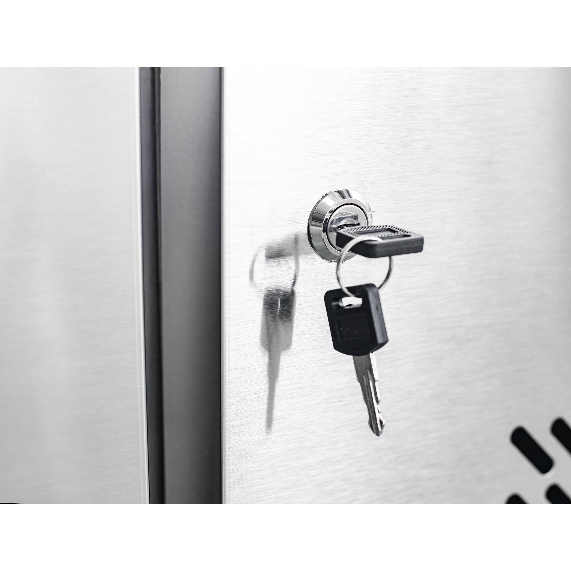 Alt View 6. Koolmore - 79 in. Three-Door Commercial Refrigerated Granite Top Pizza Prep Station With a Refrigerated Condiment Pan Holder - Stainless-Steel.