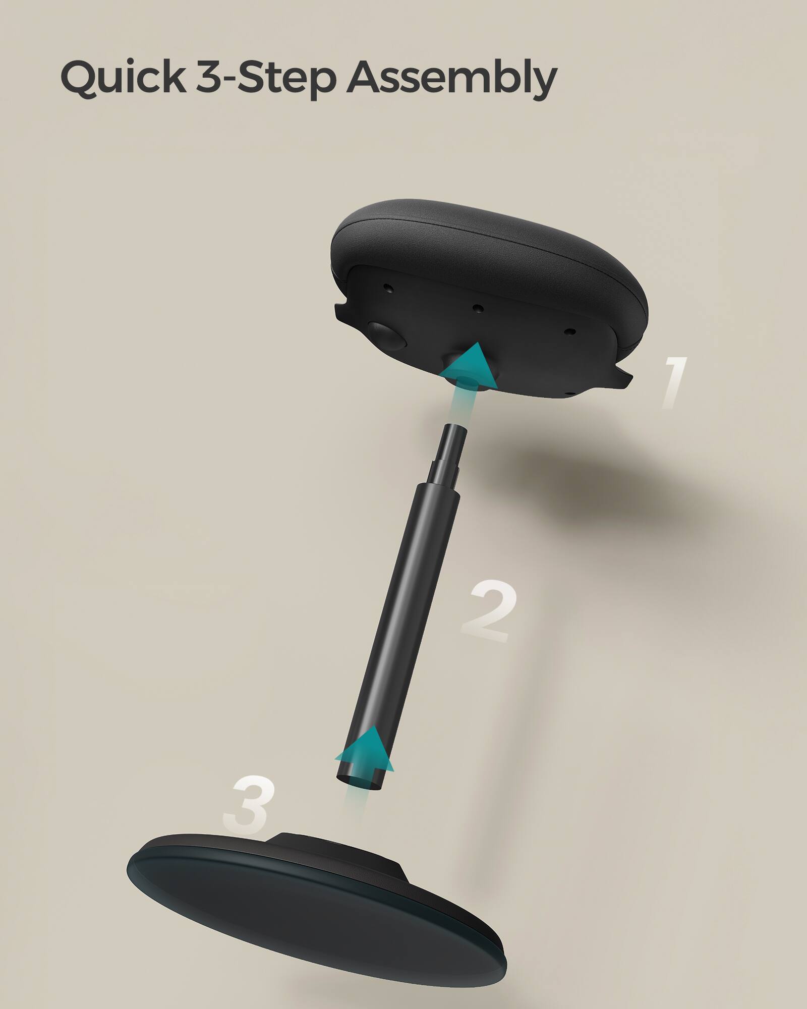Quick 3-Step Assembly

1.  
2.  
3.