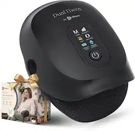 LifePro - DualThera Hand Massager with Heat & Compression, Cordless Finger Stretching Therapy Device - Black