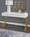 Alt View 17. Linon Home Décor - Edmore Two-Drawer Campaign Desk - White & Gold.