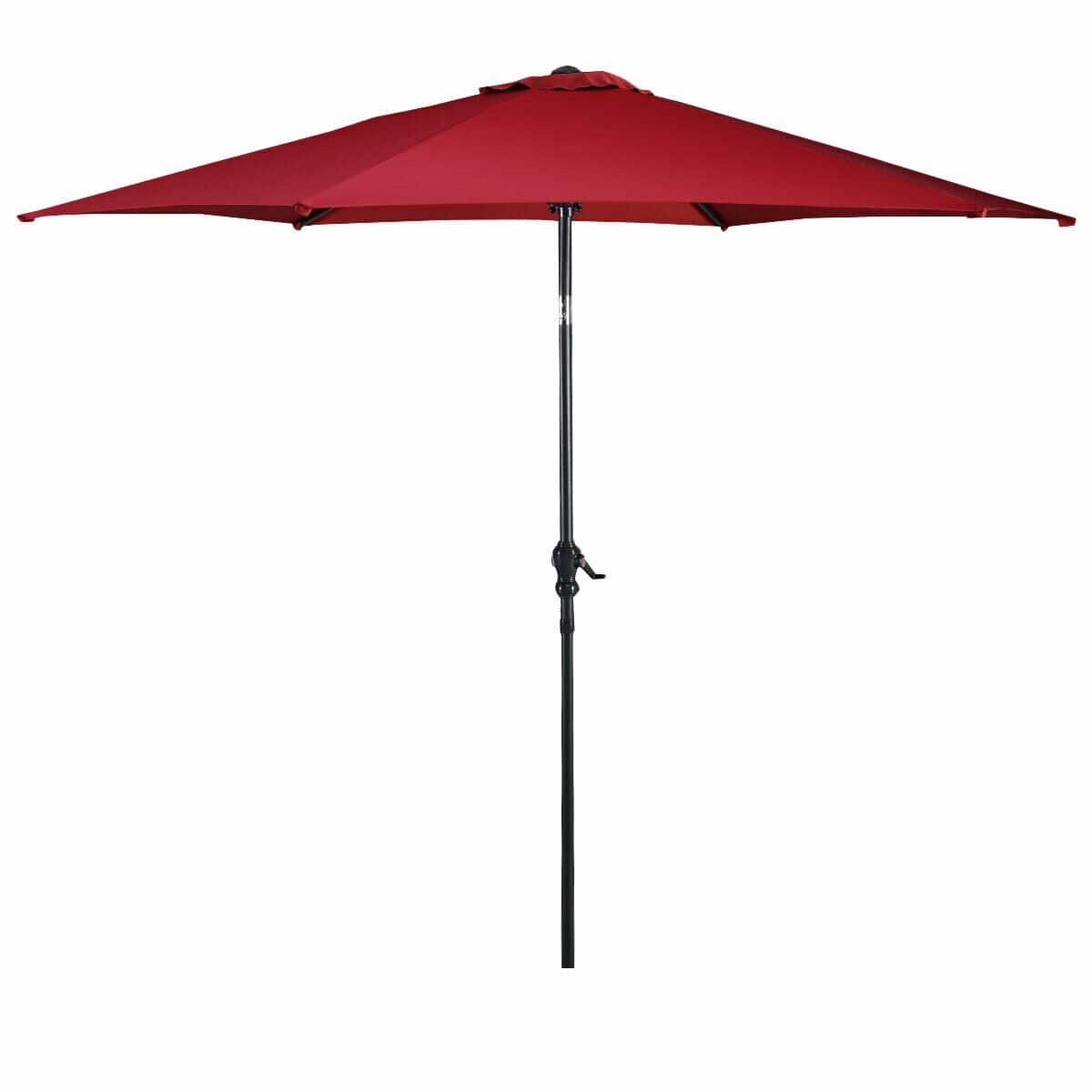 Costway - 10FT Patio Umbrella 6 Ribs Market Steel Tilt W/ Crank Outdoor Garden - Burgundy price history on PriceWatchPro