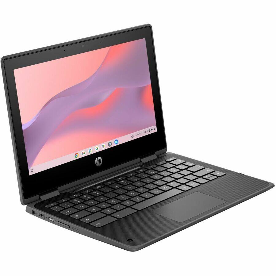 Alt View 7. HP - HP Fortis G5 11.6" Touchscreen Convertible 2 in 1 Chromebook - HD - Intel N-Series N100 - 8 GB - 64 GB Flash Memory - Black.