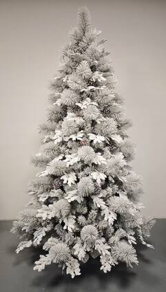 GARVEE - Pre-Lit Christmas Tree with 400 LED Lights, PE PVC Hinged Branches Metal Stand Christmas Tree Home - 6ft