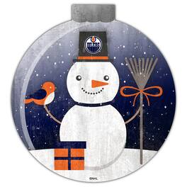 Fan Creations - Edmonton Oilers 12'' Snow Globe Wall Art - Multicolor