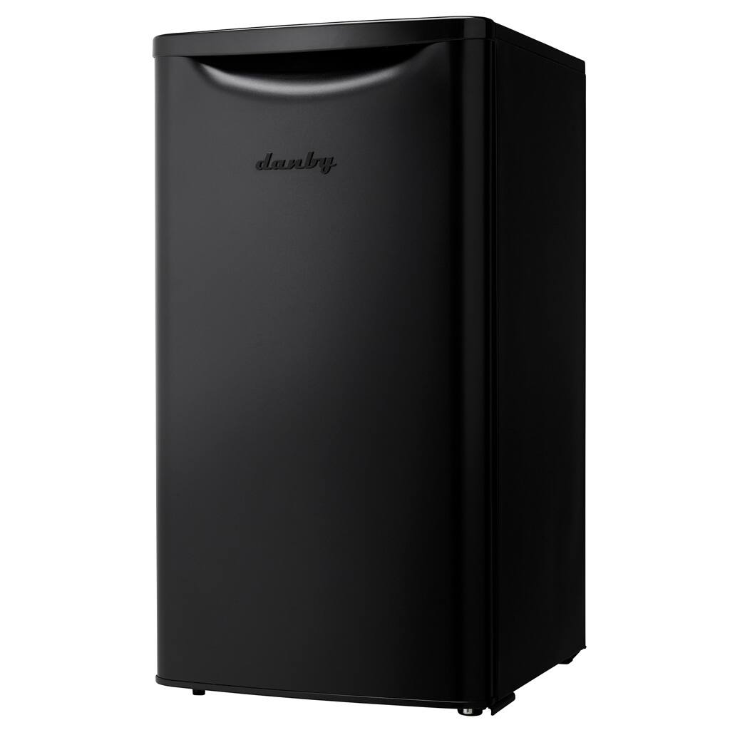Left. Danby - 3.3 cu. ft. Contemporary Classic Compact Fridge - Matte Black - Matte Black.