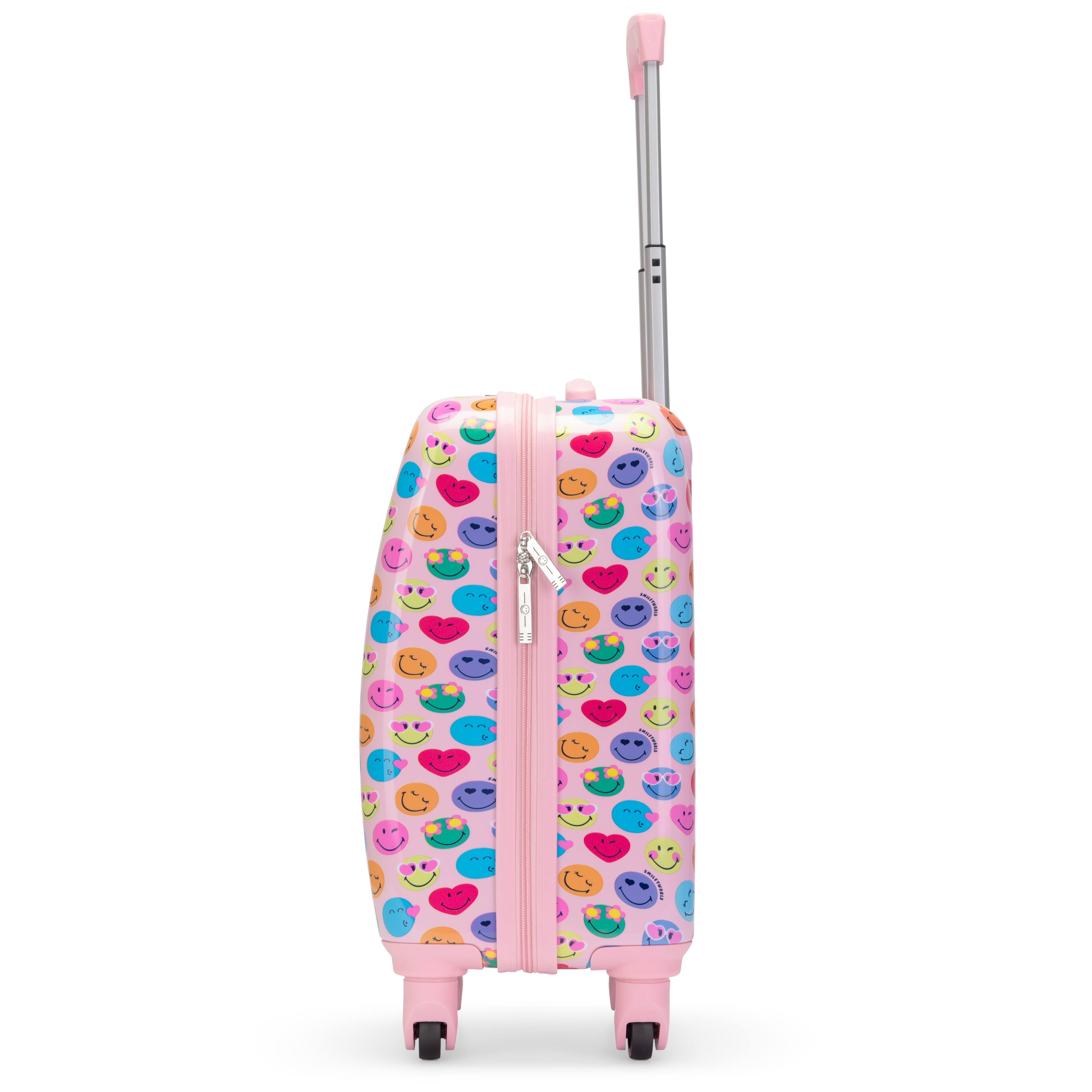 Alt View 4. Smiley World - 18" Airline Approved Carry-on Suitcase - Cool to be Happy.