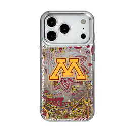 Keyscaper - NCAA - Minnesota Golden Gophers Memories Print iPhone Glitter Case - 15 - Multicolor