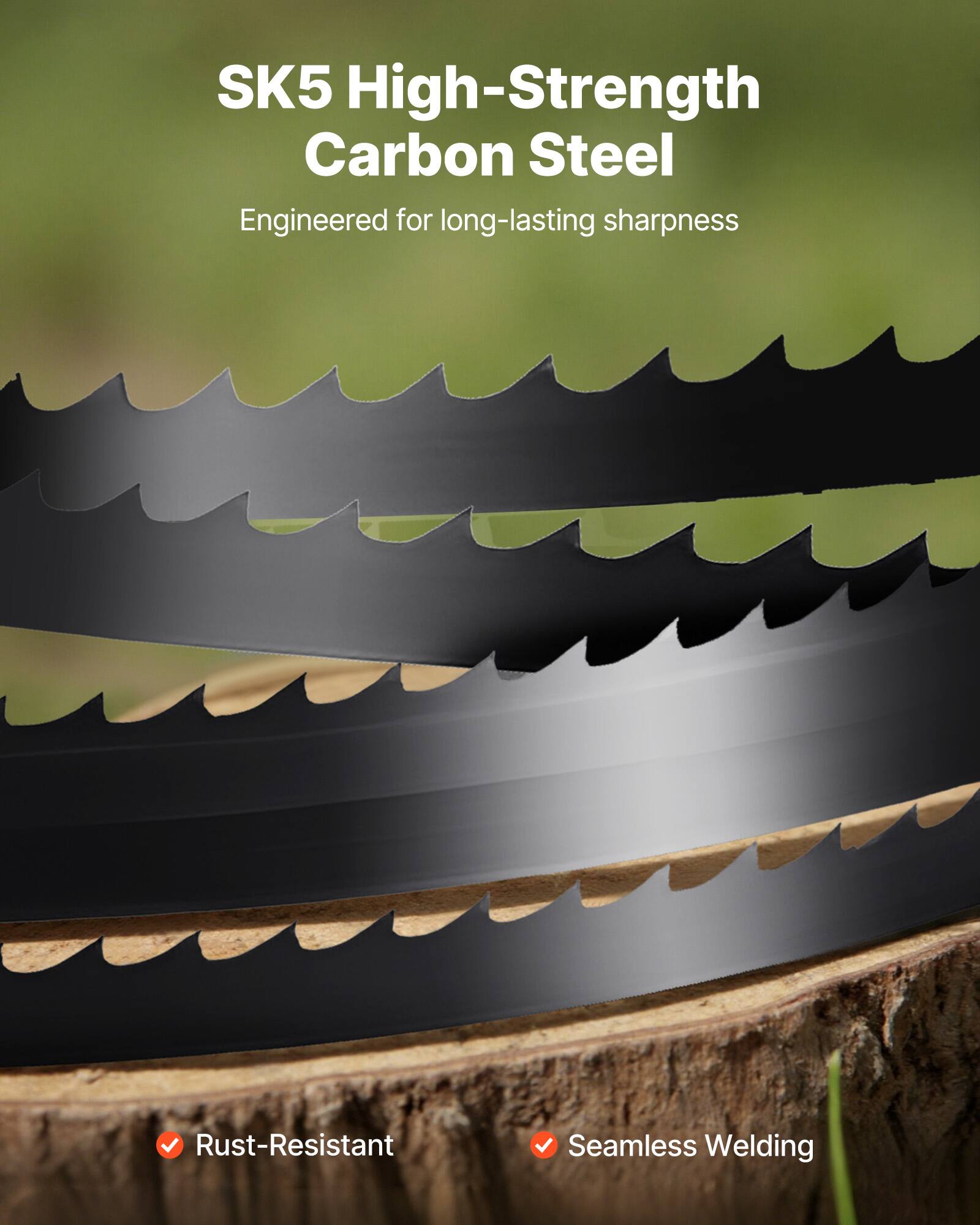 SK5 High-Strength Carbon Steel  
Engineered for long-lasting sharpness  

- Rust-Resistant  
- Seamless Welding