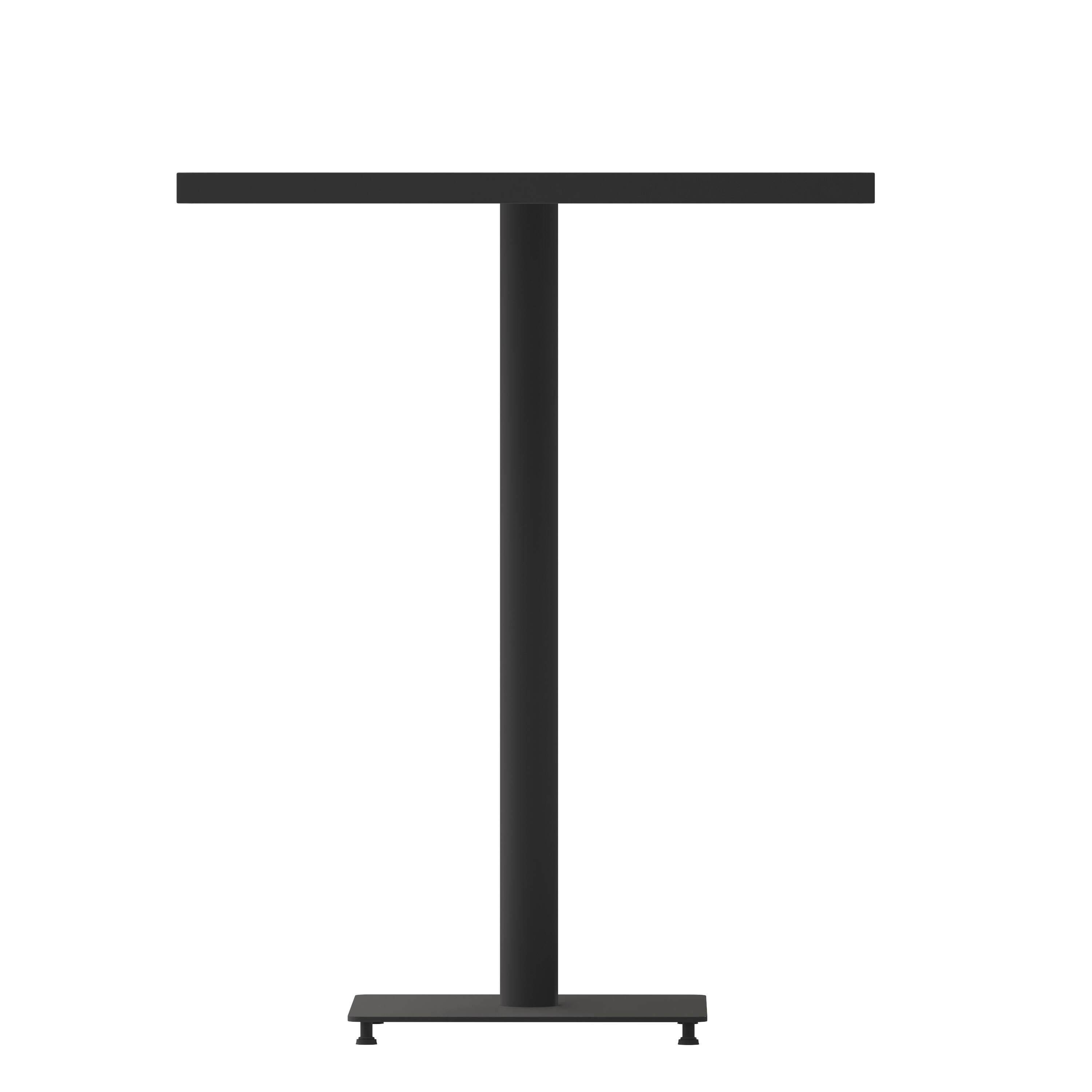 Alt View 8. Emma + Oliver - Livia Outdoor Bar Height Table with Faux Teak Poly Slats - Gray Wash.