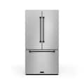 36 in. Wide Gordon Ramsay Series by Thor Kitchen 20.3 Cu. Ft. Counter Depth Refrigerator with Black Hardware - Stainless Steel