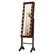 Front. Costway - Mirrored Jewelry Cabinet Organizer w/18 LED lights Brown - Brown.
