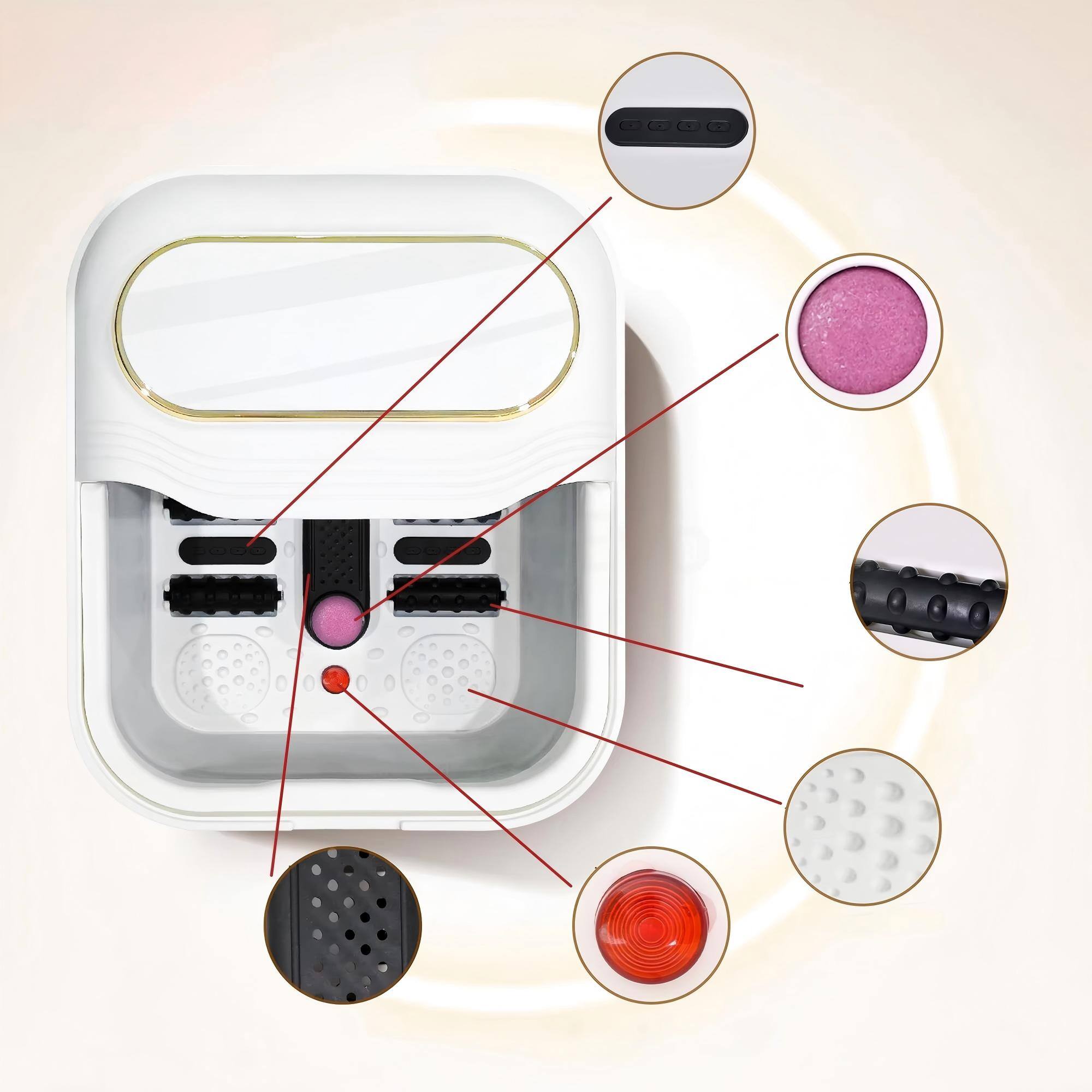 Alt View 1. Luckbyte - Foldable Portable Foot Soak Tub Collapsible Foot Bath Bucket for Home Use and Gifting.