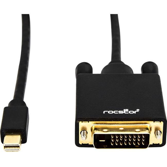 Front. Rocstor - 6FT MINI DISPLAYPORT TO DVI DISPLAYPORT 1.2V TO DVI M/M 1080P - Black.