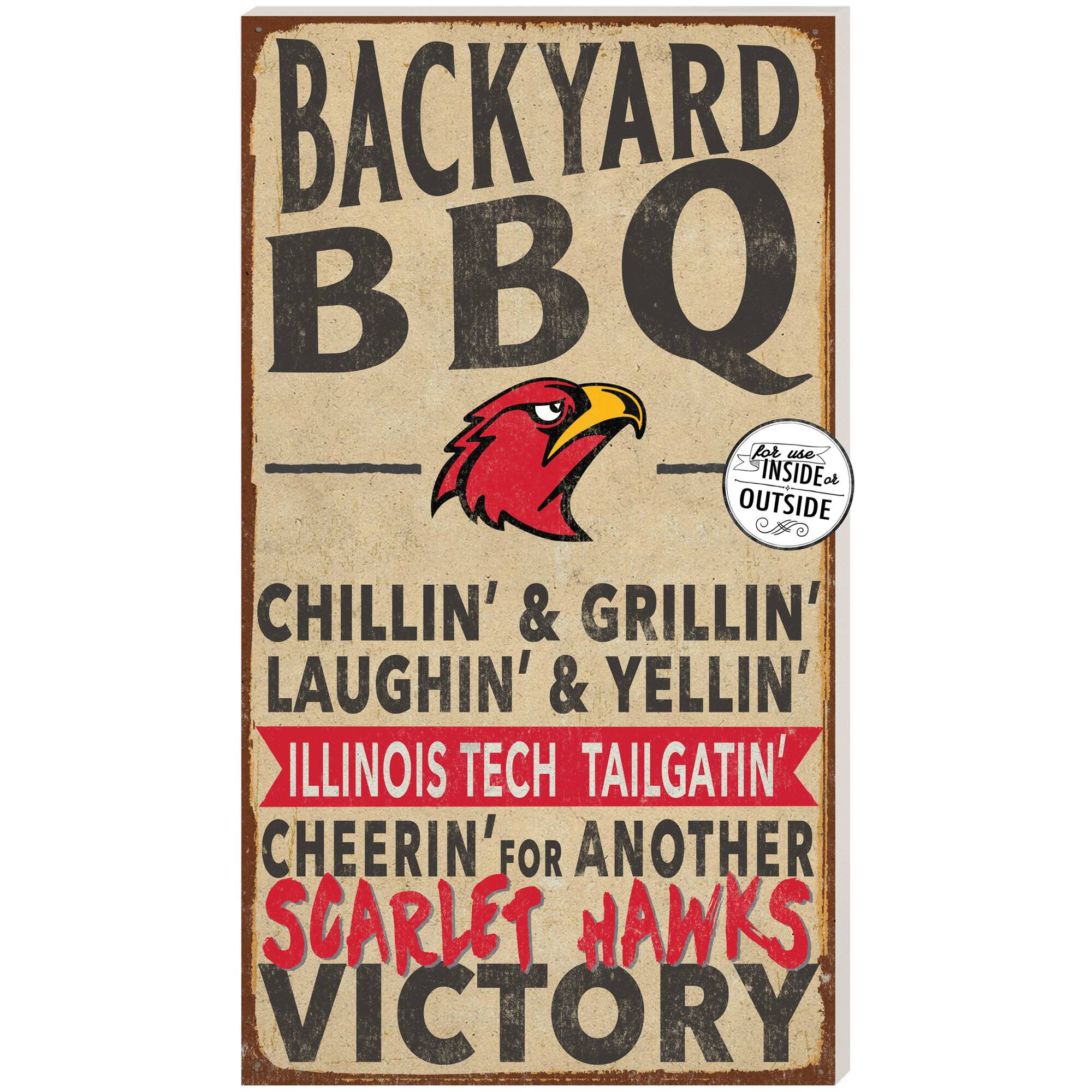 Illinois Tech Scarlet Hawks 11'' x 20'' Indoor/Outdoor BBQ Sign