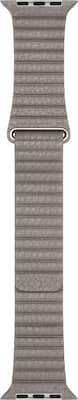 Apple - Leather Loop for Apple Watch 42mm - Medium - Smoke Grey