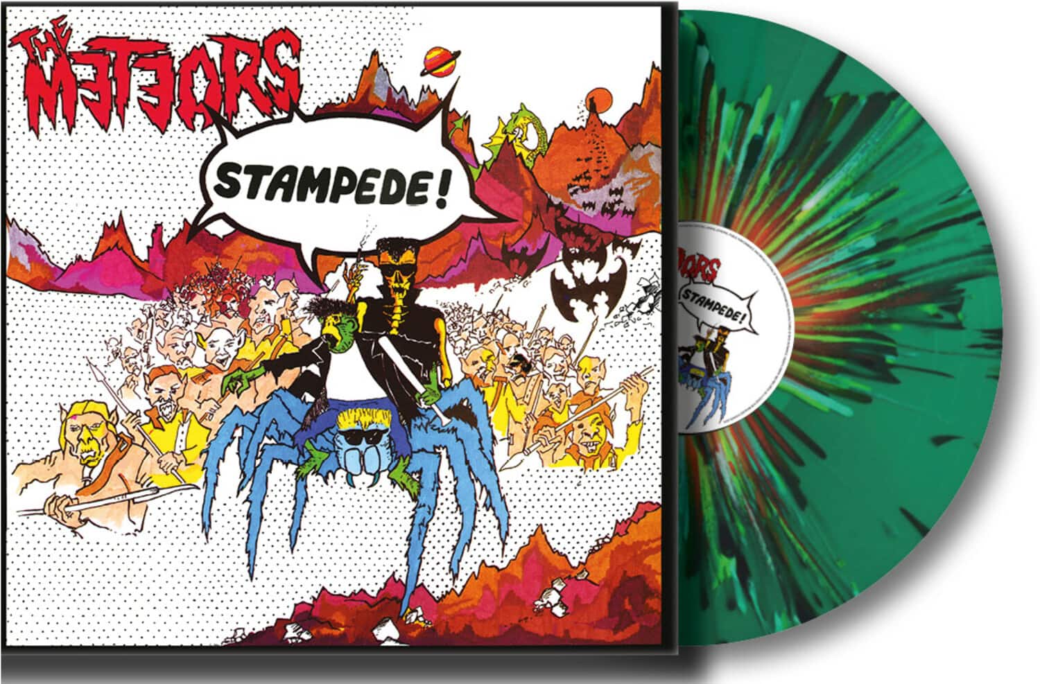 The Meteors - Stampede - Splatter Green Vinyl   - VINYL LP
