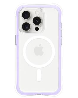 Ornarto - Air Case for iPhone 15 Pro Clear, Compatible with MagSafe, Military-Grade Drop Protection Case - Purple