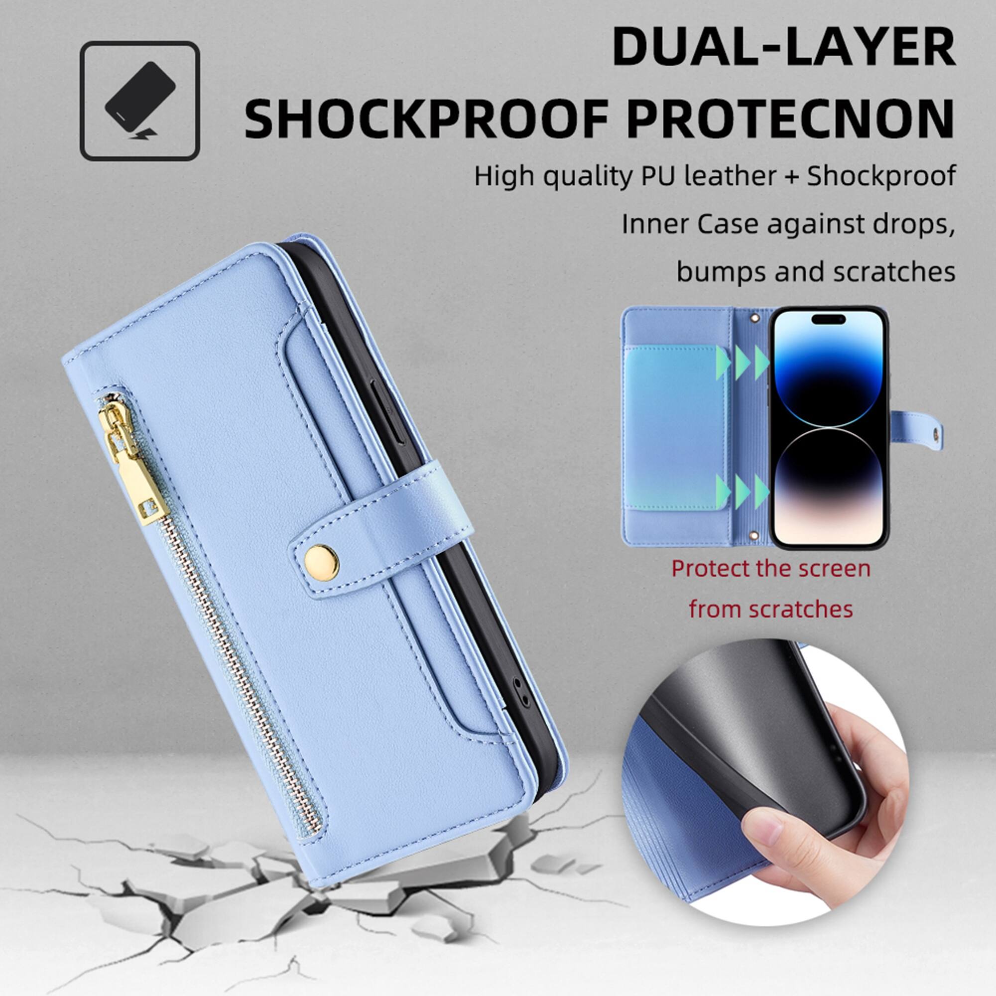 DUAL-LAYER SHOCKPROOF PROTECNON  
High quality PU leather + Shockproof Inner Case against drops, bumps and scratches  
Protect the screen from scratches