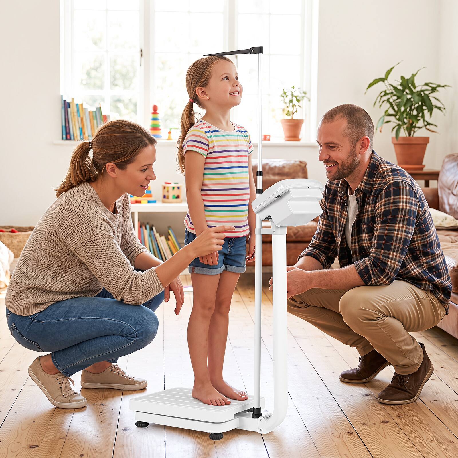 Alt View 3. Costway - Costway Height and Weight Scale Digital Physician Scale with 400 lbs Capacity & Height Rod - Silver.