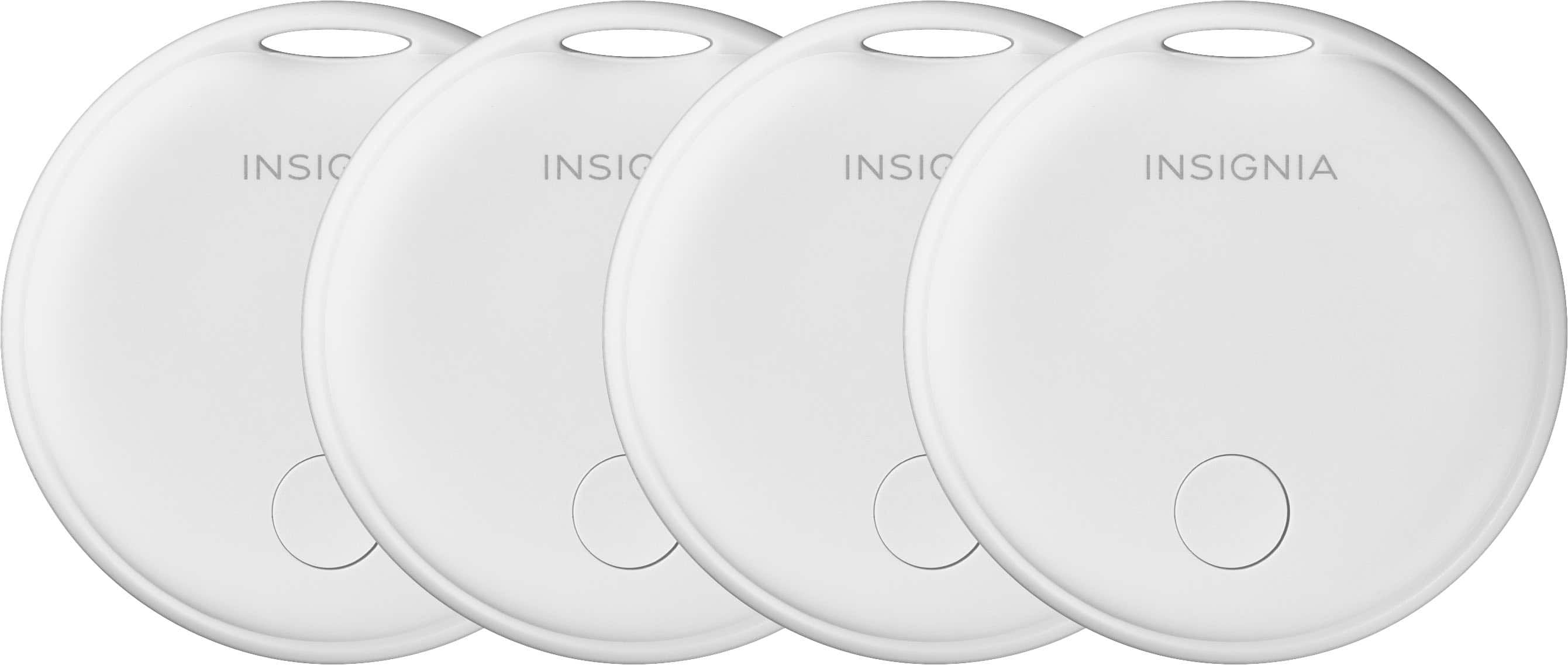 Insignia™ - Locator Tag for iOS, iPadOS, and macOS with Apple Find My App (4-Pack) - White - Front_Zoom