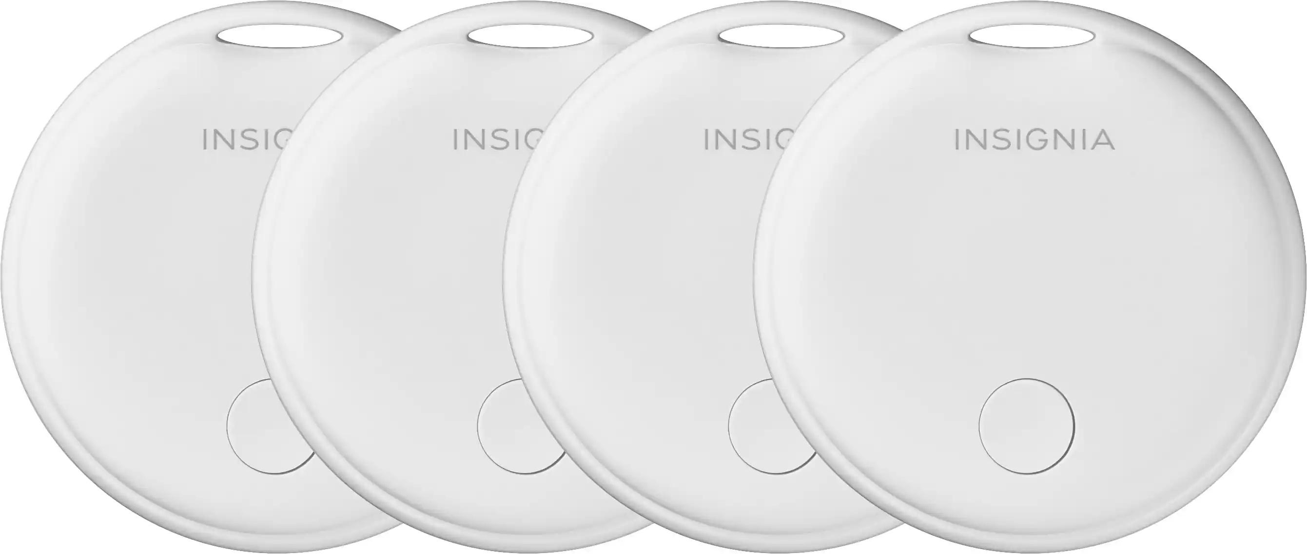 Insignia™ - Locator Tag for iOS, iPadOS, and macOS with Apple Find My App (4-Pack) - White