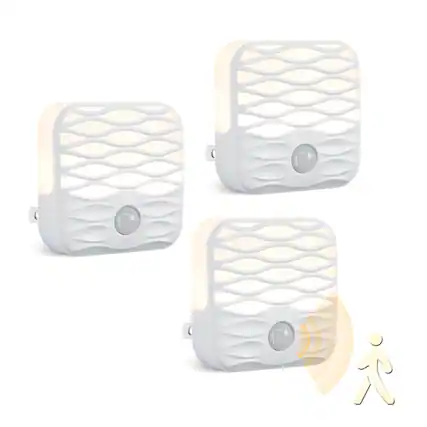 Front. Dawnrise - Plug In Integrated LED Night Light with Motion Sensor (3-Pack).