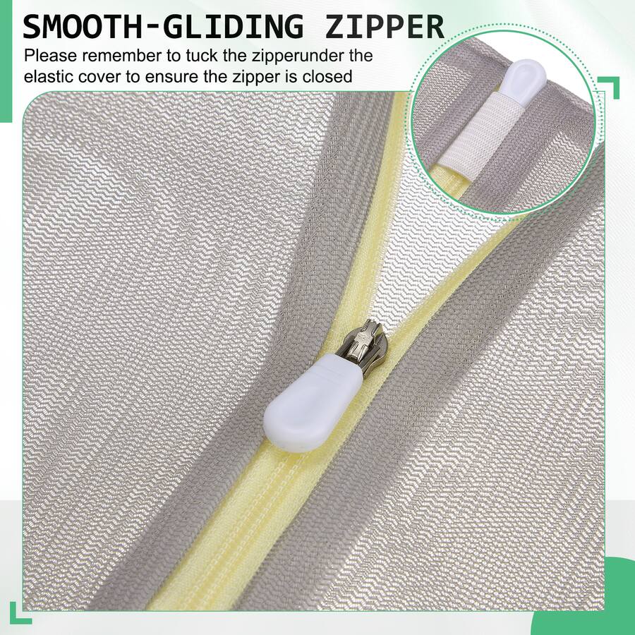 Delictase Unique Bargains 4pcs Mesh Laundry Bags with Zipper Fine Net for ...