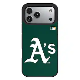 Keyscaper - MLB - Athletics Personalized Bump Case with 8.2ft Drop Protection - 15 Plus - Multicolor
