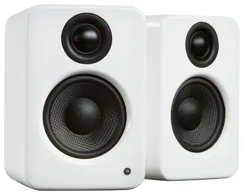 Front. Kanto - YU2 3" 2-Way Powered Desktop Speakers (Pair) - Gloss White.