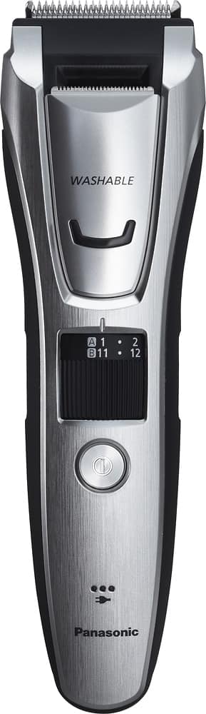 Panasonic - Men’s All-in-One Facial Beard Trimmer and Body Hair Groomer - Silver - Angle_Zoom