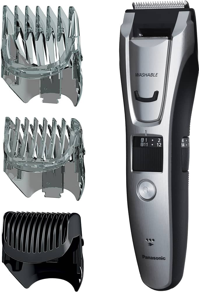 Panasonic Men S All In One Facial Beard Trimmer And Body Hair Groomer Silver Er Gb80 Best Buy