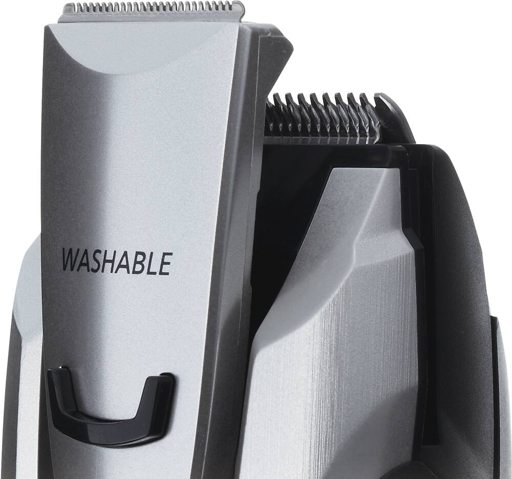 Alt View 16. Panasonic - Men’s All-in-One Facial Beard Trimmer and Body Hair Groomer - Silver.