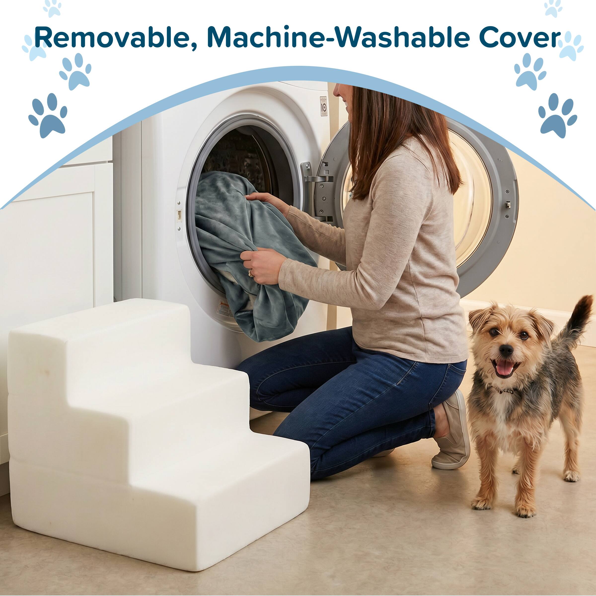 Removable, Machine-Washable Cover