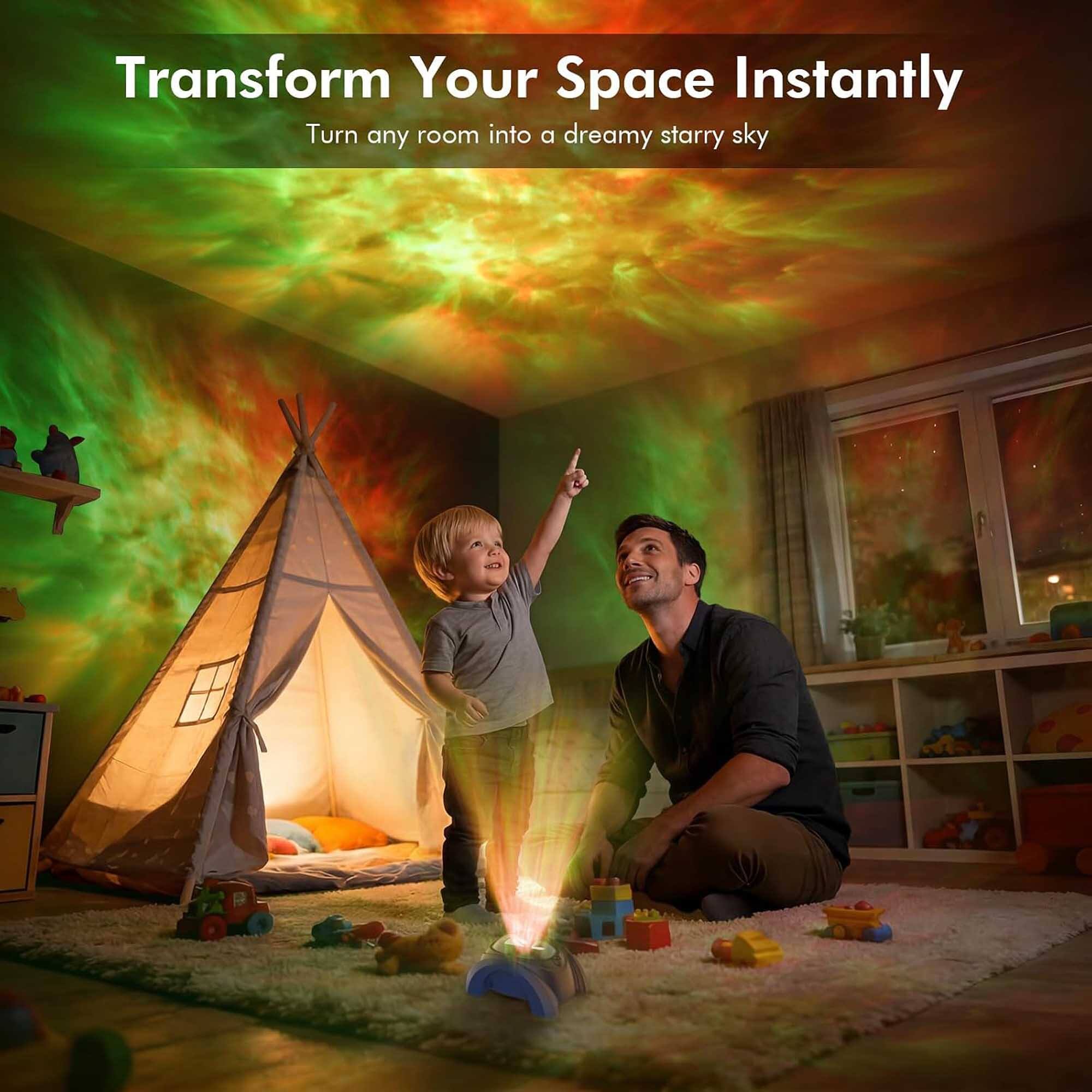Transform Your Space Instantly  
Turn any room into a dreamy starry sky