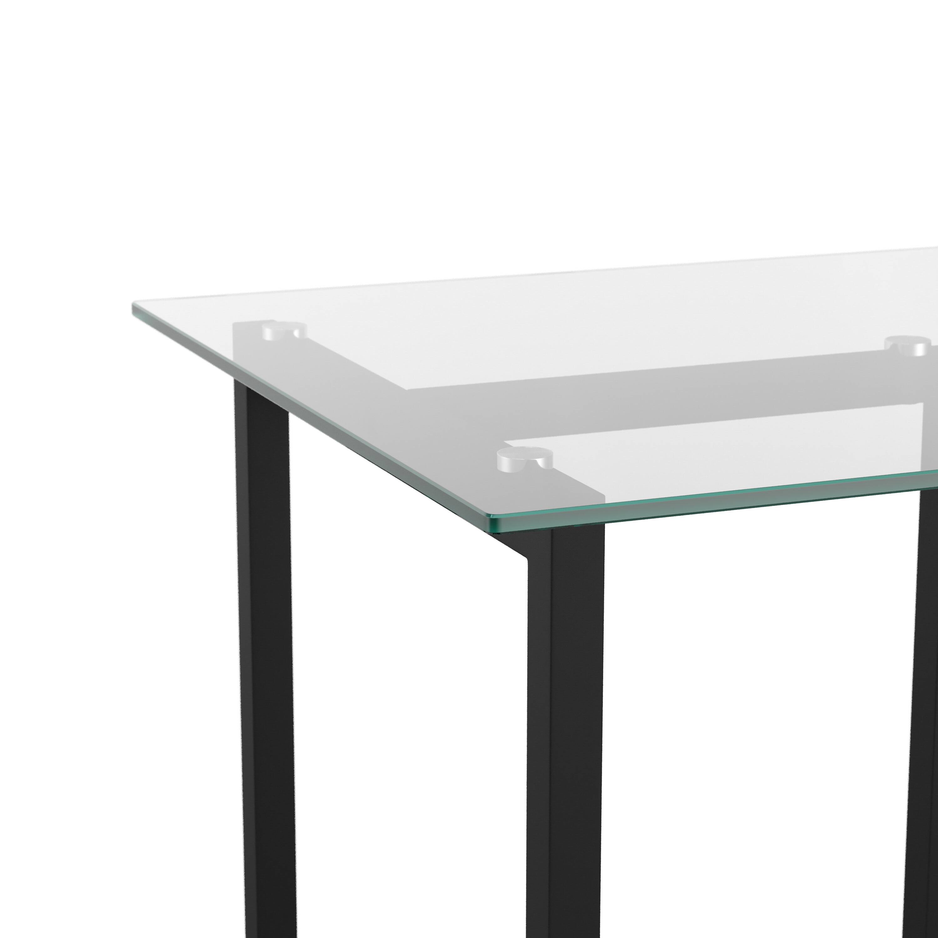 Alt View 20. Martha Stewart - Eli Tempered Glass Top Office Desk - Clear Top/Oil Rubbed Bronze Frame.
