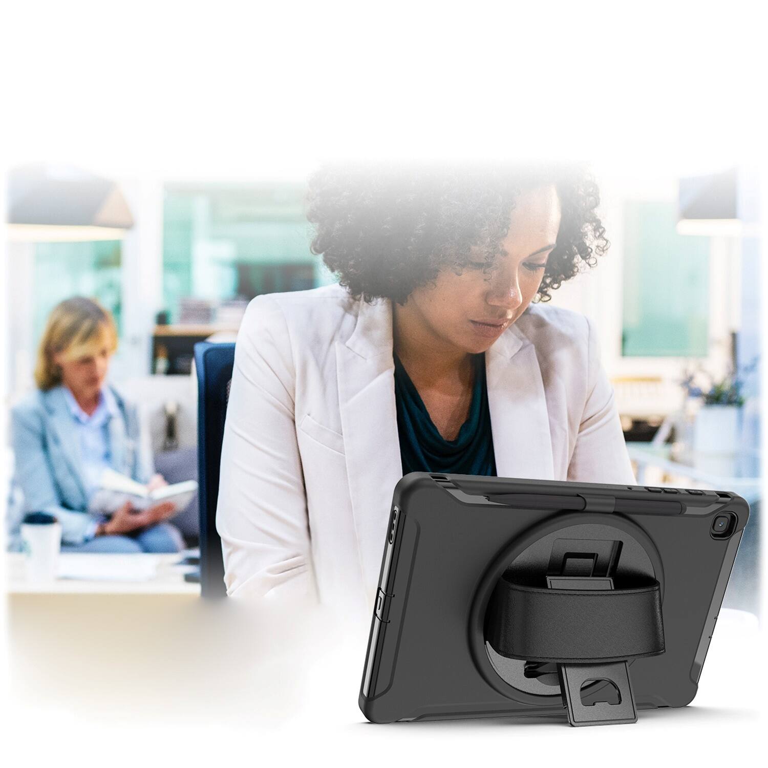 Alt View 18. SaharaCase - Protection Hand Strap Series Case for Samsung Galaxy Tab S6 Lite (2020-2024) - Black.