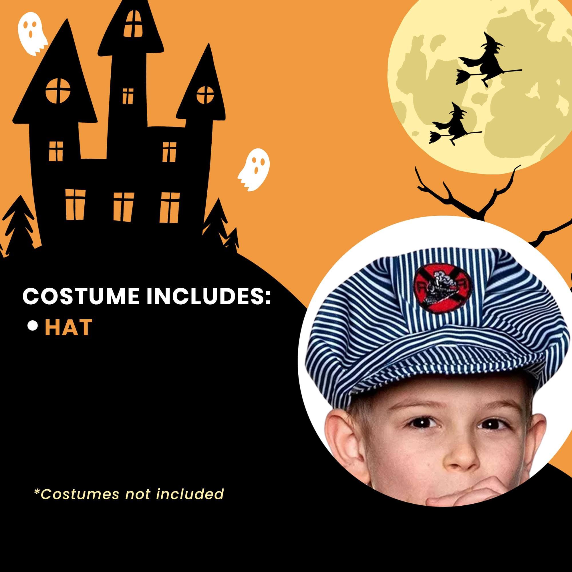 COSTUME INCLUDES:  
- HAT  

*Costumes not included