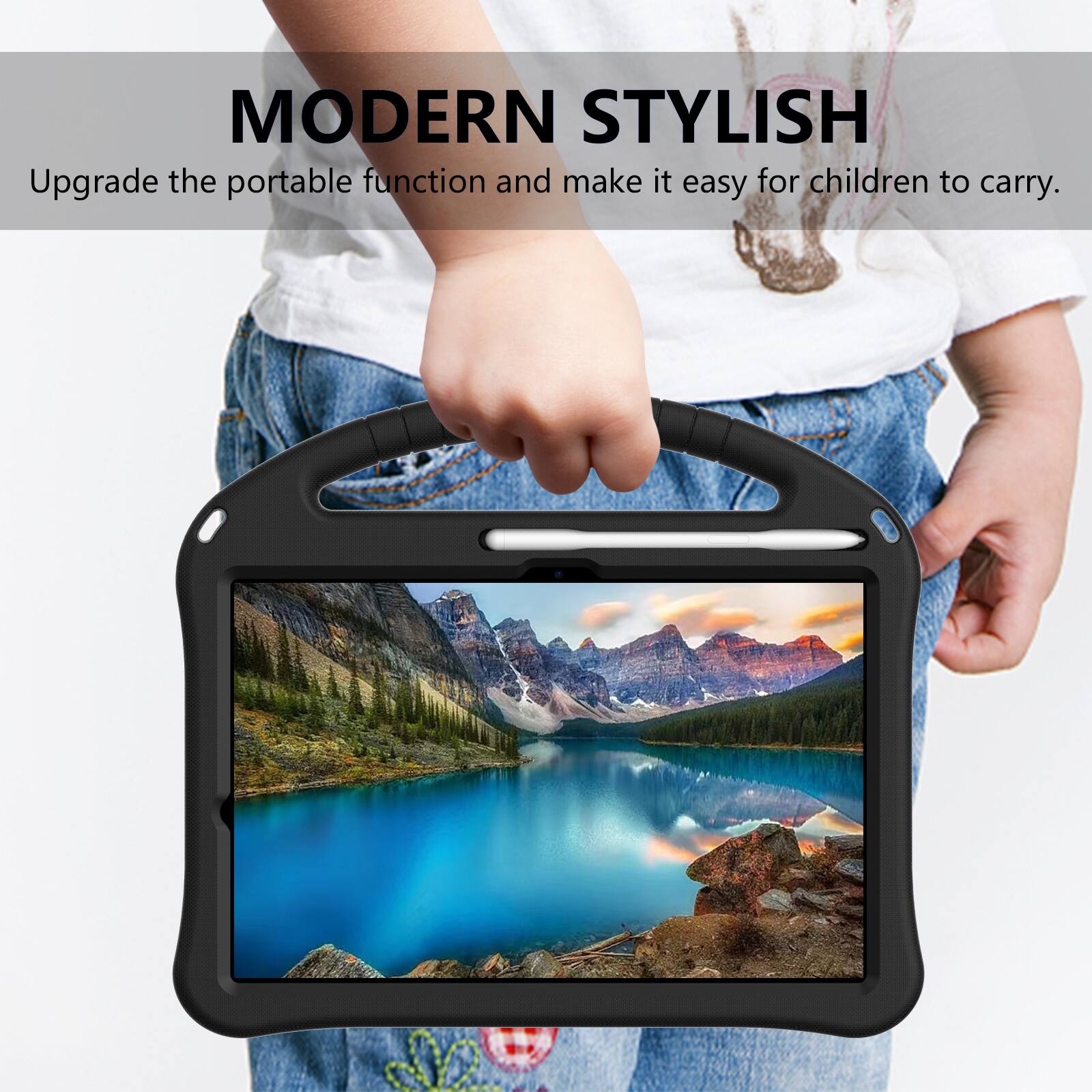 MODERN STYLISH  
Upgrade the portable function and make it easy for children to carry.