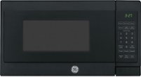 GE - 0.7 Cu. Ft. Spacemaker Countertop Microwave Oven - Black on Black - Front_Zoom