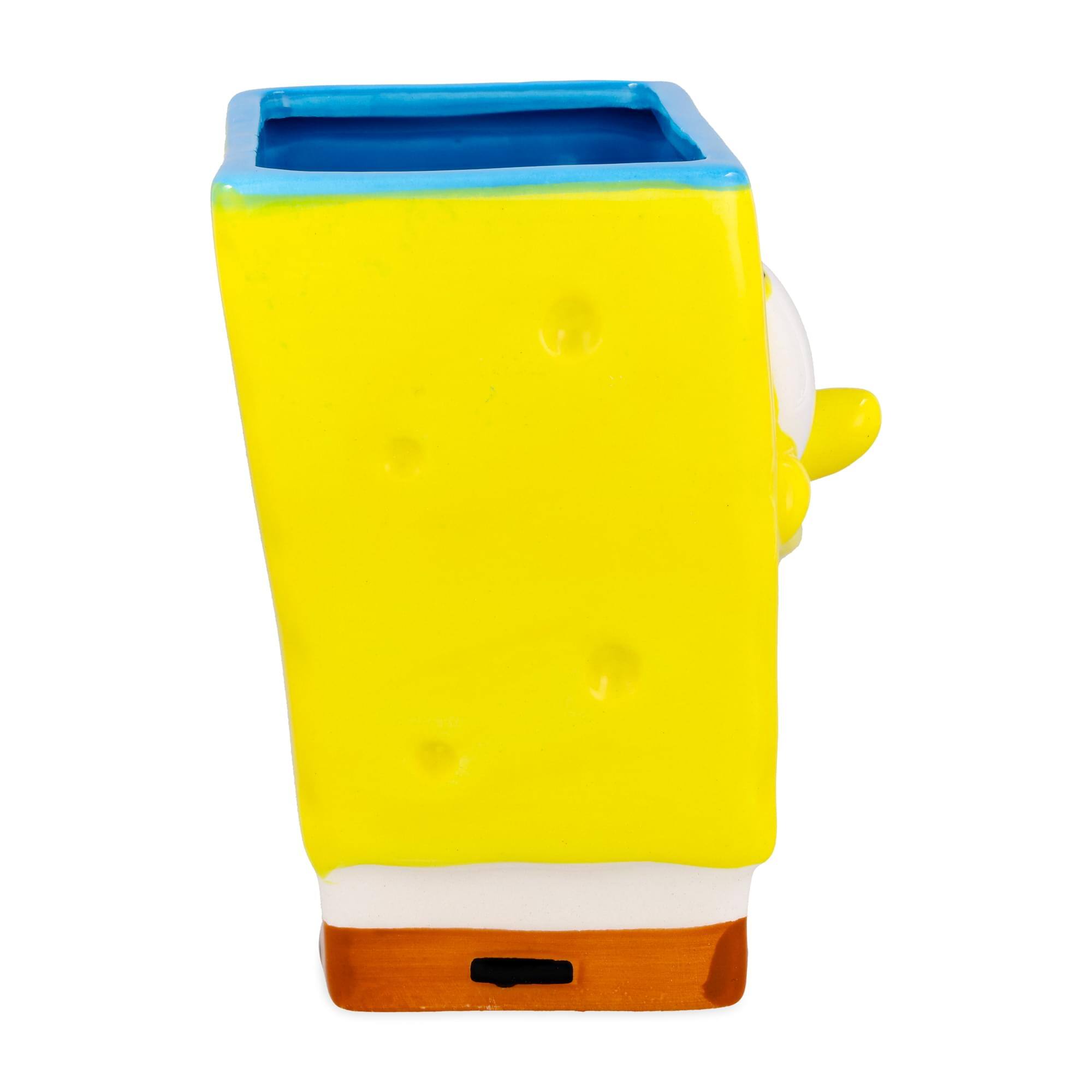Alt View 2. Silver Buffalo - Nickelodeon SpongeBob SquarePants 20-Ounce Sculpted Ceramic Mug - Yellow.
