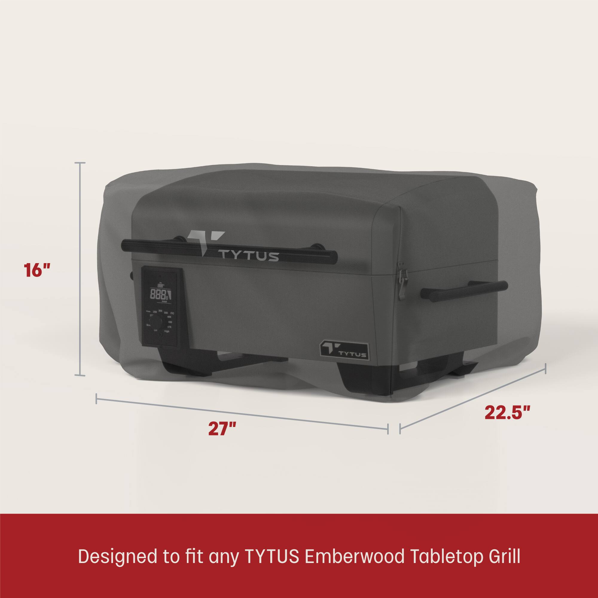 Designed to fit any TYTUS Emberwood Tabletop Grill.