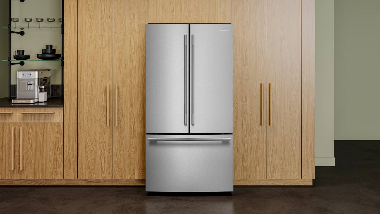 Back. KitchenAid - KitchenAid - 31 cu. ft. French Door Refrigerator with Interior Water and Ice - PrintShield Stainless.