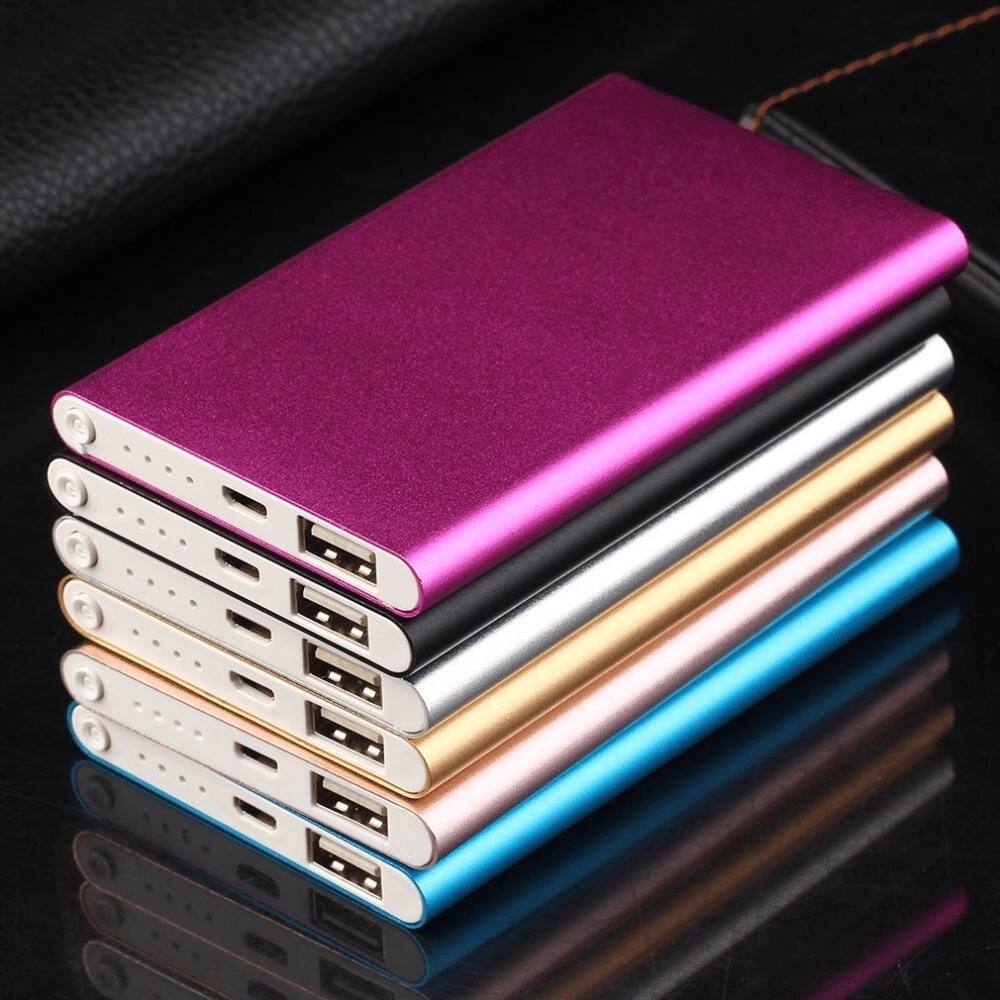 Left. Loheer - Loheer 5000mAh portable power bank - Ultra-thin external battery charger - Black.