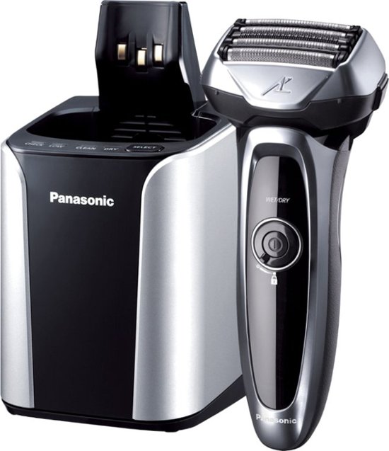 Angle Zoom. Panasonic - Arc5 Automatic Cleaning/Charging Wet/Dry Electric Shaver - Silver.