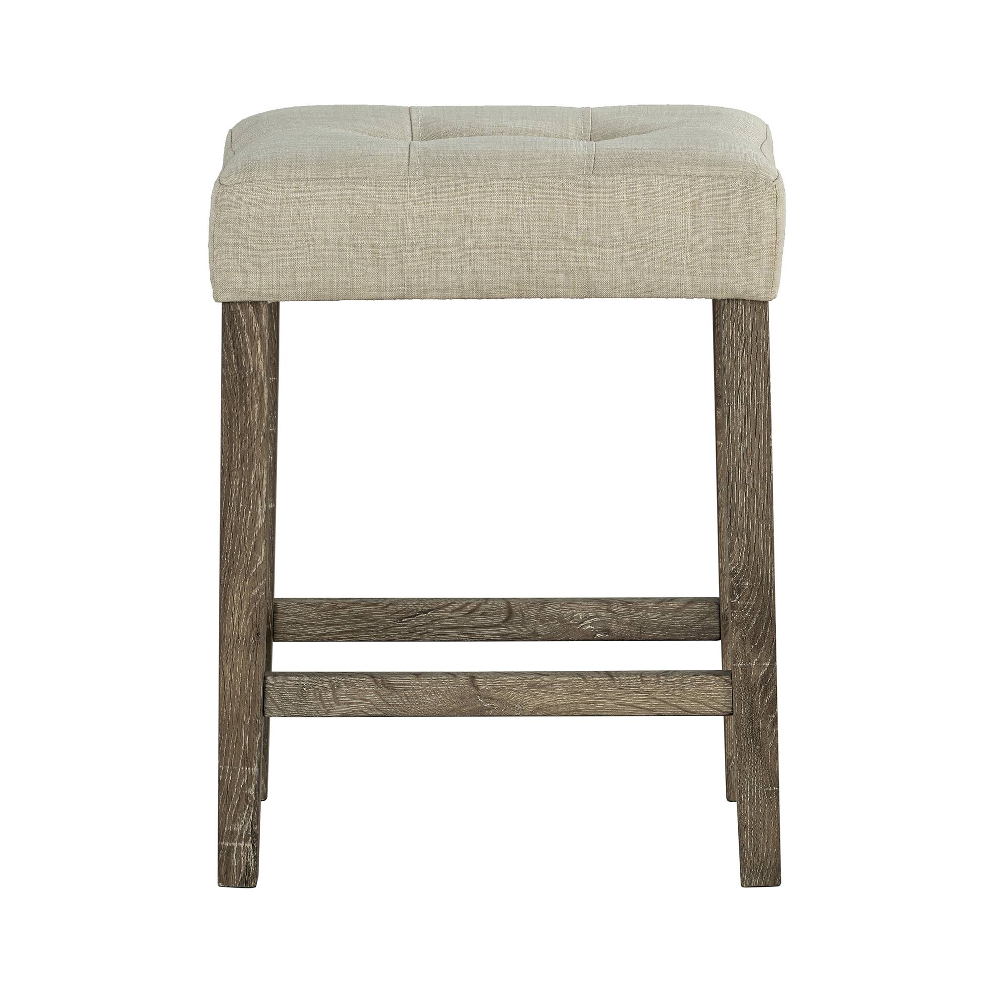 Alt View 4. Vaczon - 3 Piece Dining Table with 2 Upholstered Stools Dining Set for Kitchen, Breakfast Nook and Small Apartment - Wood color.