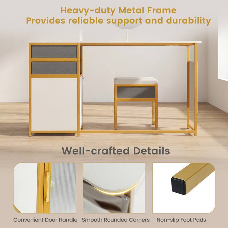 Heavy-duty Metal Frame Provides reliable support and durability

Well-crafted Details

Convenient Door Handle
Smooth Rounded Corners
Non-slip Foot Pads